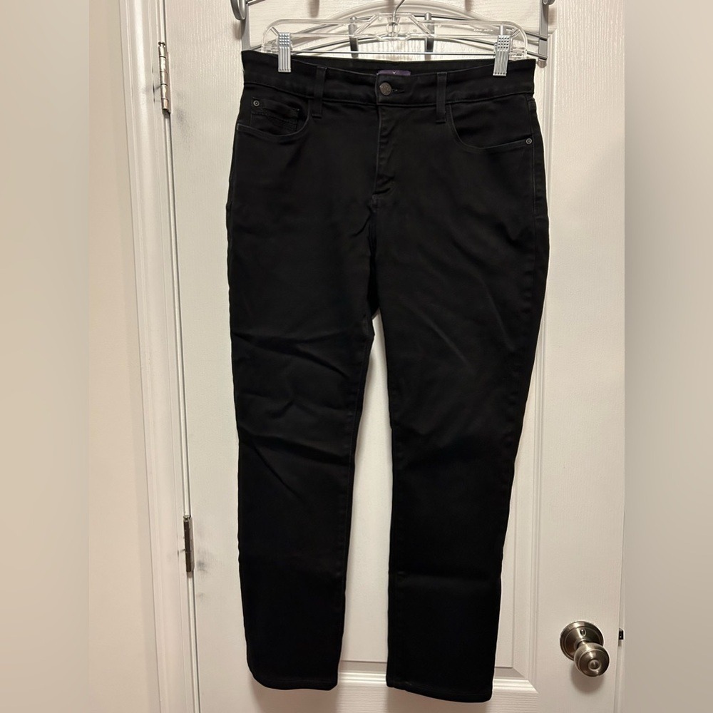 NYDJ Alina Legging Jeans Womens 8P Black Lift Tuck Stretch Skinny Ankle